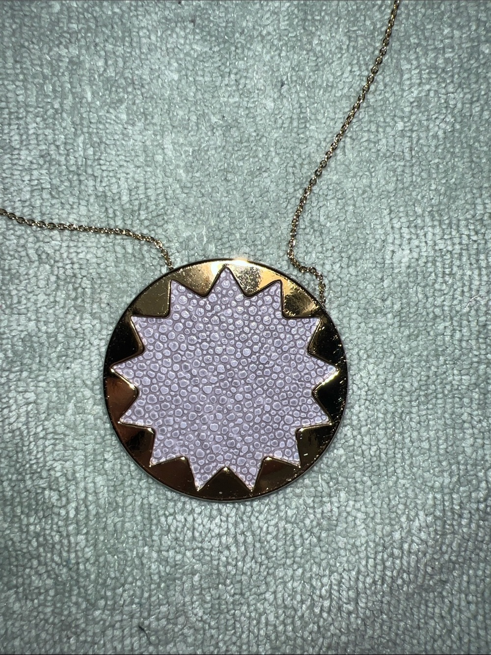 House of Harlow 1960 Gold-Tone Necklace with Lavender Starburst Inlay